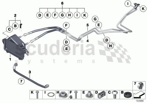 Part Diagram for Rolls Royce 17 10 7503699