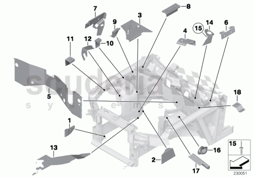 Part Diagram for Rolls Royce 41 11 7116168
