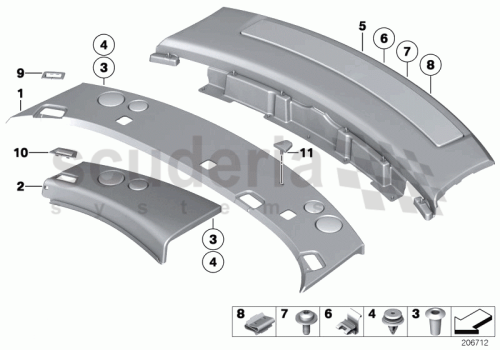Part Diagram for Rolls Royce 51 46 6951548