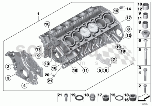 Part Diagram for Rolls Royce 07 11 9905391