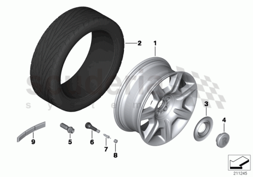 Part Diagram for Rolls Royce 36 11 6782414