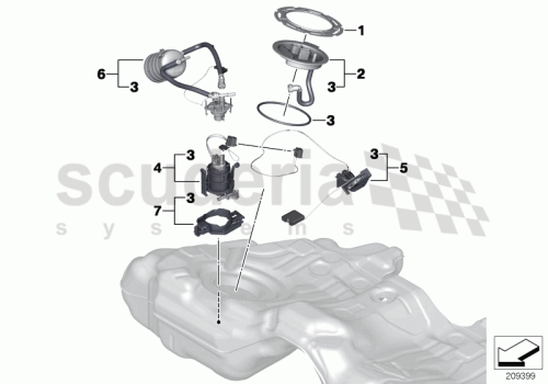 Part Diagram for Rolls Royce 16 11 7188565