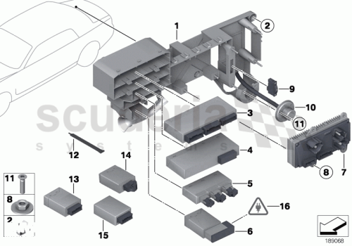 Part Diagram for Rolls Royce 61 13 0007449