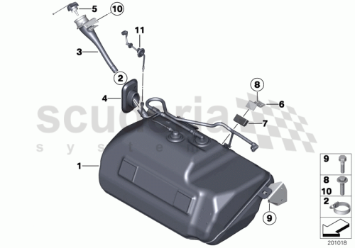 Part Diagram for Rolls Royce 07 11 9901588