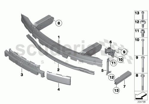 Part Diagram for Rolls Royce 51 64 7188058