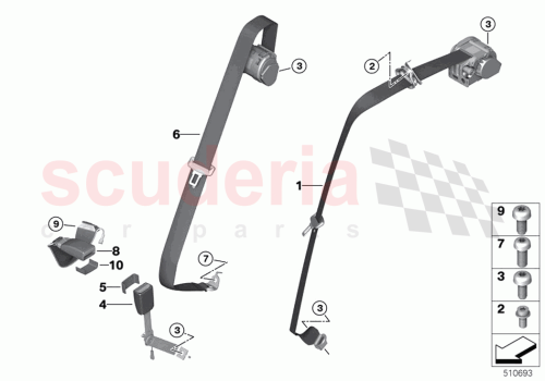 Part Diagram for Rolls Royce 72117489793