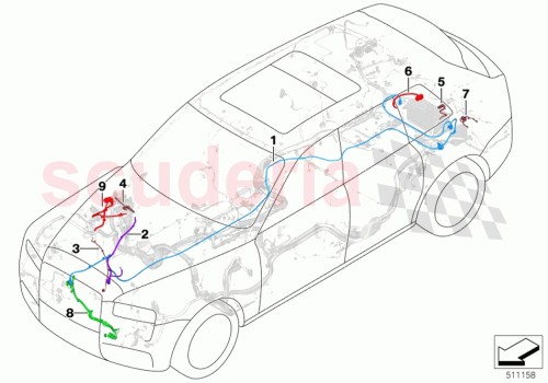 Part Diagram for Rolls Royce 61128715996