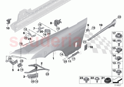 Part Diagram for Rolls Royce 51147442232