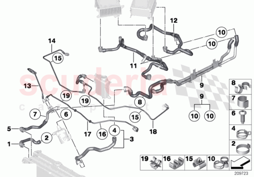Part Diagram for Rolls Royce 17128393608