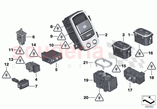 Part Diagram for Rolls Royce 61311388277