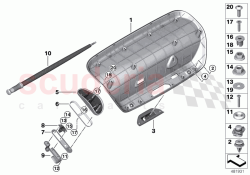 Part Diagram for Rolls Royce 51497381077