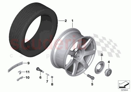 Part Diagram for Rolls Royce 36106859831