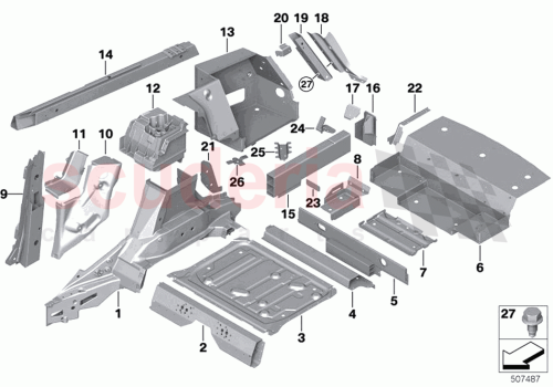 Part Diagram for Rolls Royce 07 11 9906977