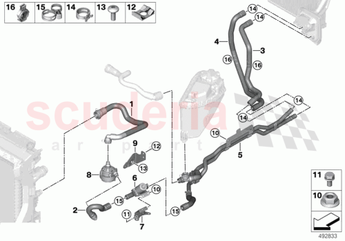 Part Diagram for Rolls Royce 64219351513
