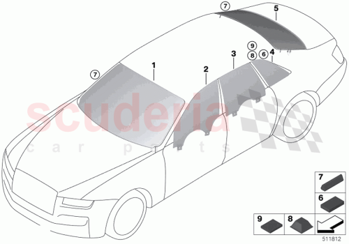 Part Diagram for Rolls Royce 51317495670