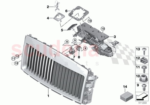 Part Diagram for Rolls Royce 51138498180