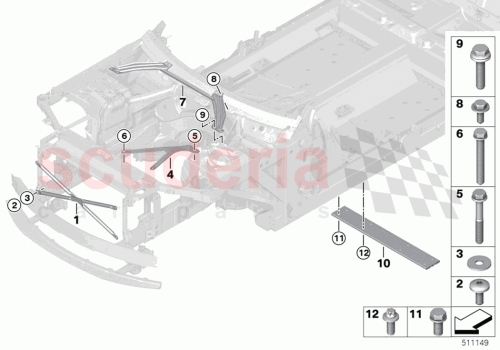 Part Diagram for Rolls Royce 51617485103