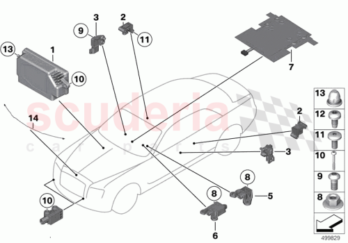 Part Diagram for Rolls Royce 65779205926