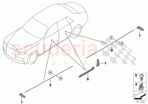 Part Diagram for Rolls Royce 51317072034