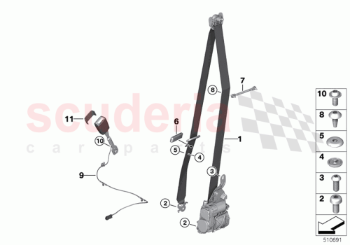 Part Diagram for Rolls Royce 72117479124
