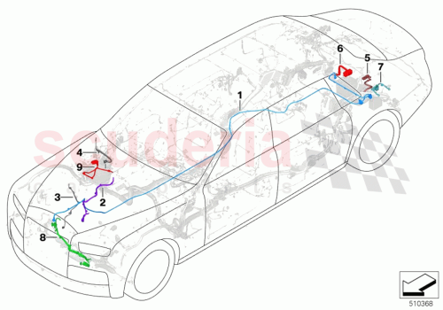 Part Diagram for Rolls Royce 61126832592