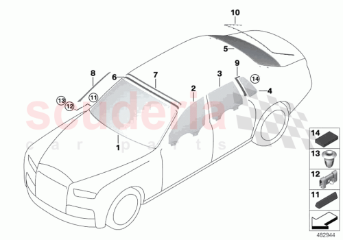 Part Diagram for Rolls Royce 51317288462