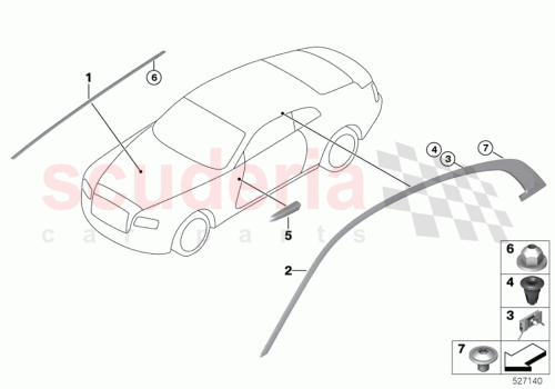 Part Diagram for Rolls Royce 51137412436