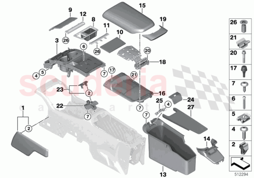 Part Diagram for Rolls Royce 51169292031