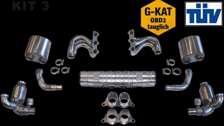 Photo of Cargraphic Sport Exhaust System Kit 3 for the Porsche 997 (Mk I) GT3 - Image 1