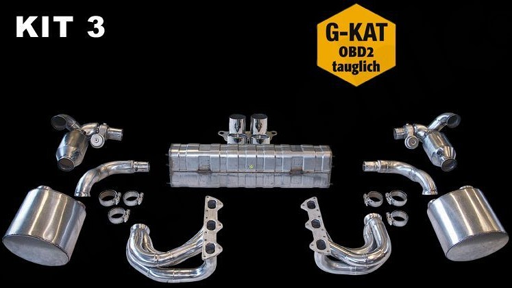Photo of Cargraphic Sport Exhaust System Kit 3 GT3 for the Porsche 997 (Mk II) GT3 - Image 2