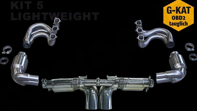 Photo of Cargraphic Sport Exhaust System Kit 5 Lightweight for the Porsche 997 (Mk I) GT3 - Image 1