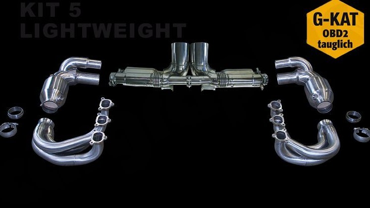 Photo of Cargraphic Sport Exhaust System Kit 5 Lightweight for the Porsche 997 (Mk I) GT3 - Image 2