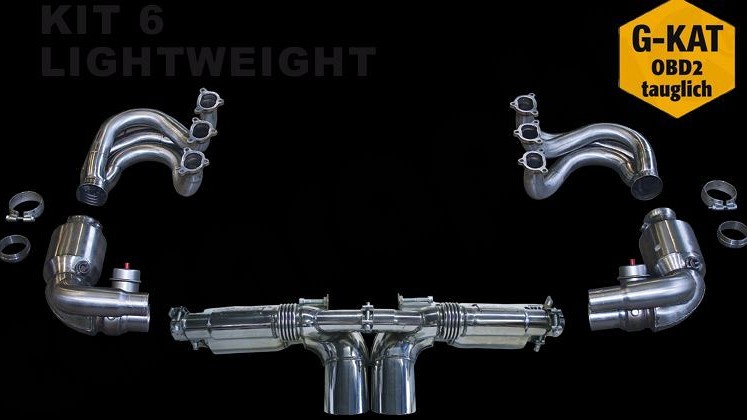 Photo of Cargraphic Sport Exhaust System Kit 6 Lightweight for the Porsche 997 (Mk I) GT3 - Image 1