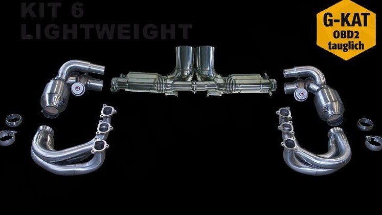 Photo of Cargraphic Sport Exhaust System Kit 6 Lightweight for the Porsche 997 (Mk I) GT3 - Image 2