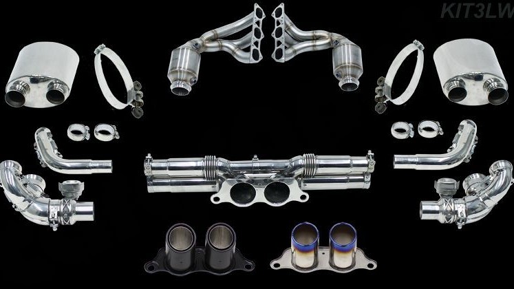 Photo of Cargraphic Sport Exhaust System Kit 3 Lightweight for the Porsche 991 (Mk I) GT3/GT3 RS - Image 2