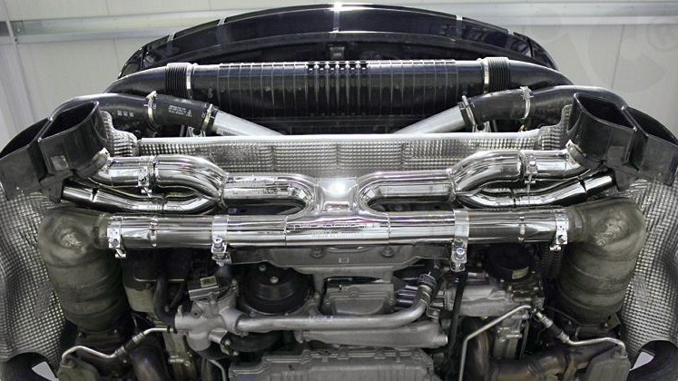 Photo of Cargraphic Rear Silencer Replacement X for the Porsche 991 (Mk I) Carrera - Image 5