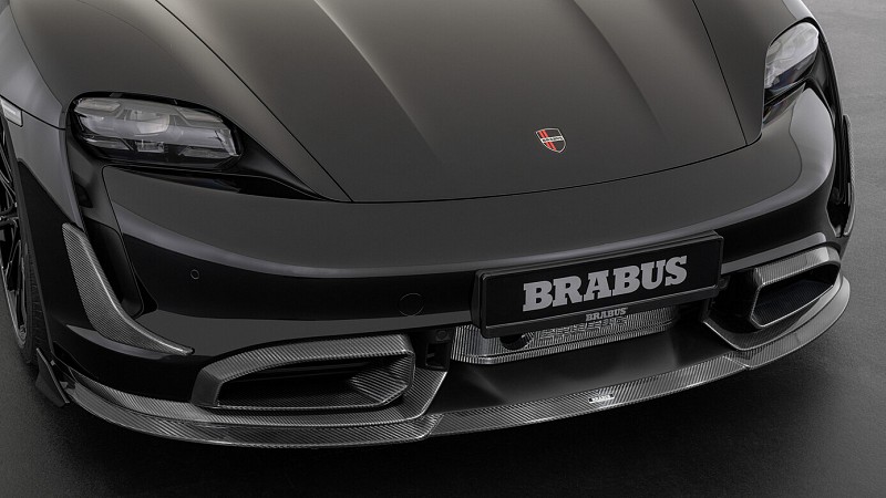 Photo of Brabus CARBON FRONT FASCIA ATTACHMENTS (Outer) for the Porsche Taycan - Image 2