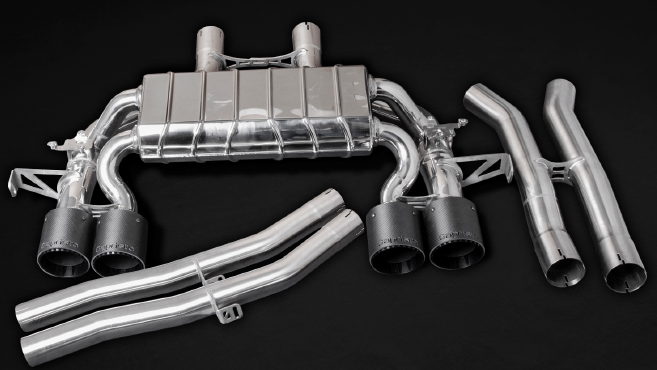 Photo of Capristo Valved Exhaust with Middle Silencer Delete, 200 Cell OPF/GPF Replacement, & Carbon Tips (G80/G82) for the BMW M4 - Image 1