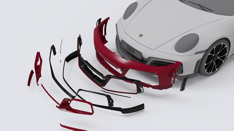 Photo of Techart front apron for the Porsche 992 Turbo/S - Image 3