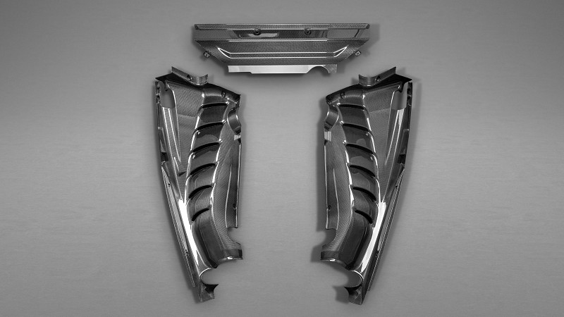 Photo of Capristo Carbon Engine Compartment Side Covers for the Ferrari 488 Pista/Pista Spider - Image 1