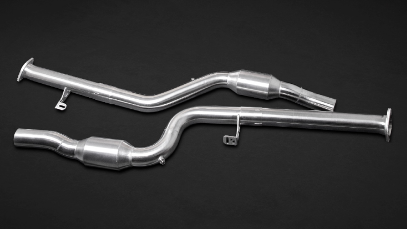 Photo of Capristo Valved Exhaust with Middle Silencer Delete, 200 Cell OPF/GPF Replacement, & Carbon Tips (G80/G82) for the BMW M3 - Image 2