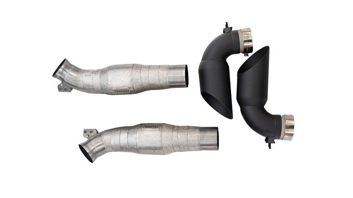 Photo of Novitec power optimised exhaust system WITHOUT flap-regulation, with black oval tips for the Ferrari 812 Competizione Coupe/Aperta - Image 1