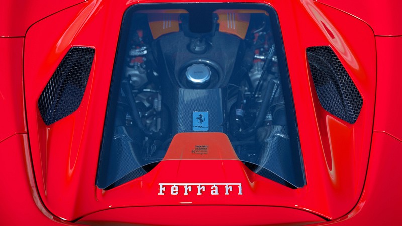 Photo of Capristo Carbon and Glass Bonnet (Design S) for the Ferrari 488 Pista/Pista Spider - Image 1